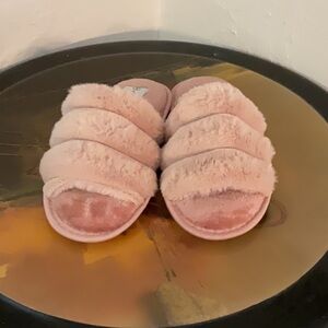 Sole Mates Faux Fur Slide Slippers, Size S, Pink, NWOB